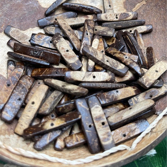 LAST ONE VINTAGE Coco Coconut Shell Beads +Bonus Jewelry Making DIY Crafting Lot - Picture 8 of 15